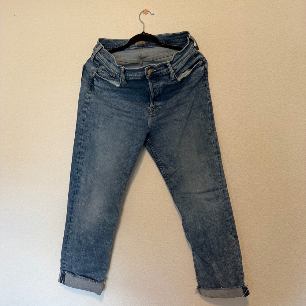 MOTHER Blue Boyfriend Jeans